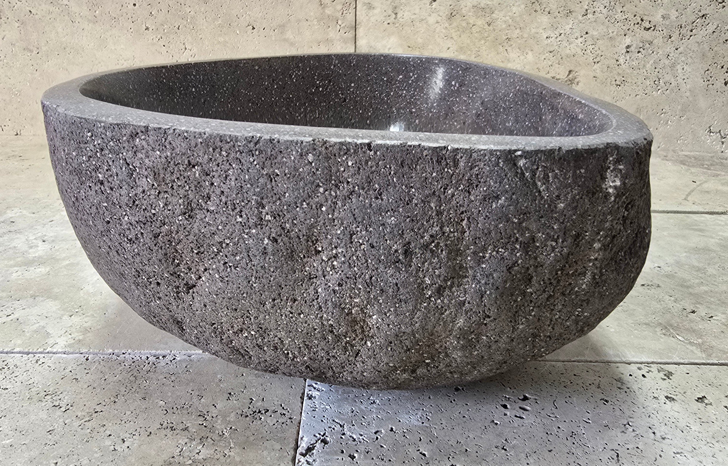 Handmade Natural Oval River Stone  Bathroom Basin  RS 2409143