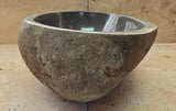Handmade Natural Oval River Stone  Bathroom Basin  RS 2409131