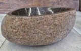 Handmade Natural Oval River Stone  Bathroom Basin  RS 2409005