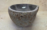 Handmade Natural Oval River Stone  Bathroom Basin  RM 25072071