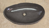 Handmade Natural Oval River Stone  Bathroom Basin  PHL 240914
