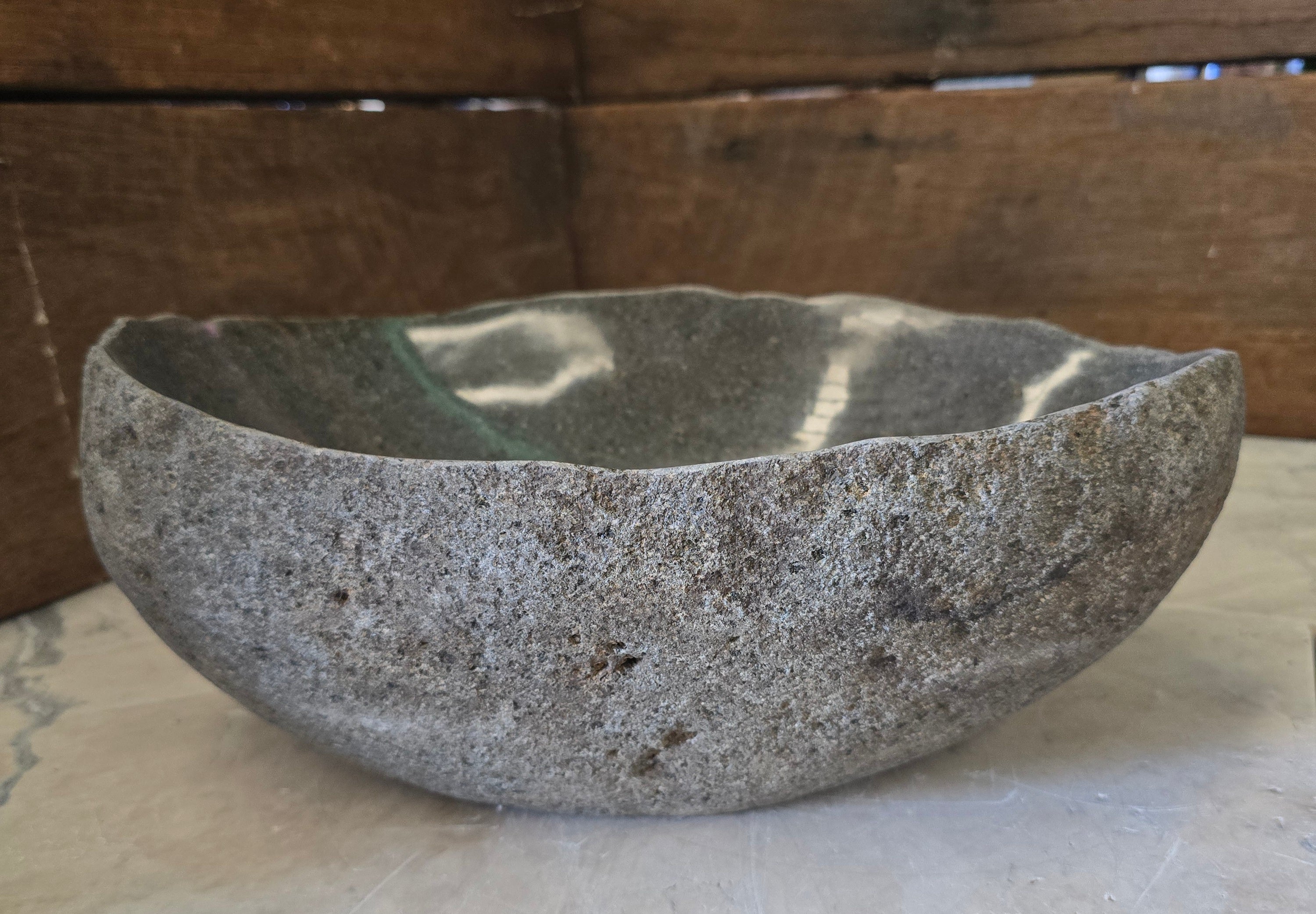 Handmade Natural Oval River Stone  Bathroom Basin  RVS 2409093