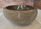 Handmade Natural Oval River Stone  Bathroom Basin  RS 2409014