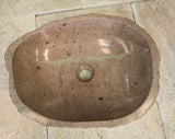 Handmade Natural Oval River Stone  Bathroom Basin  RM 2409087