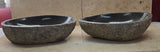 Handmade Natural Oval River Stone  Bathroom Basin LARGE TWIN SETS A & B RL 25072024