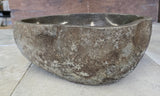 Handmade Natural Oval River Stone  Bathroom Basin  RS 2409074