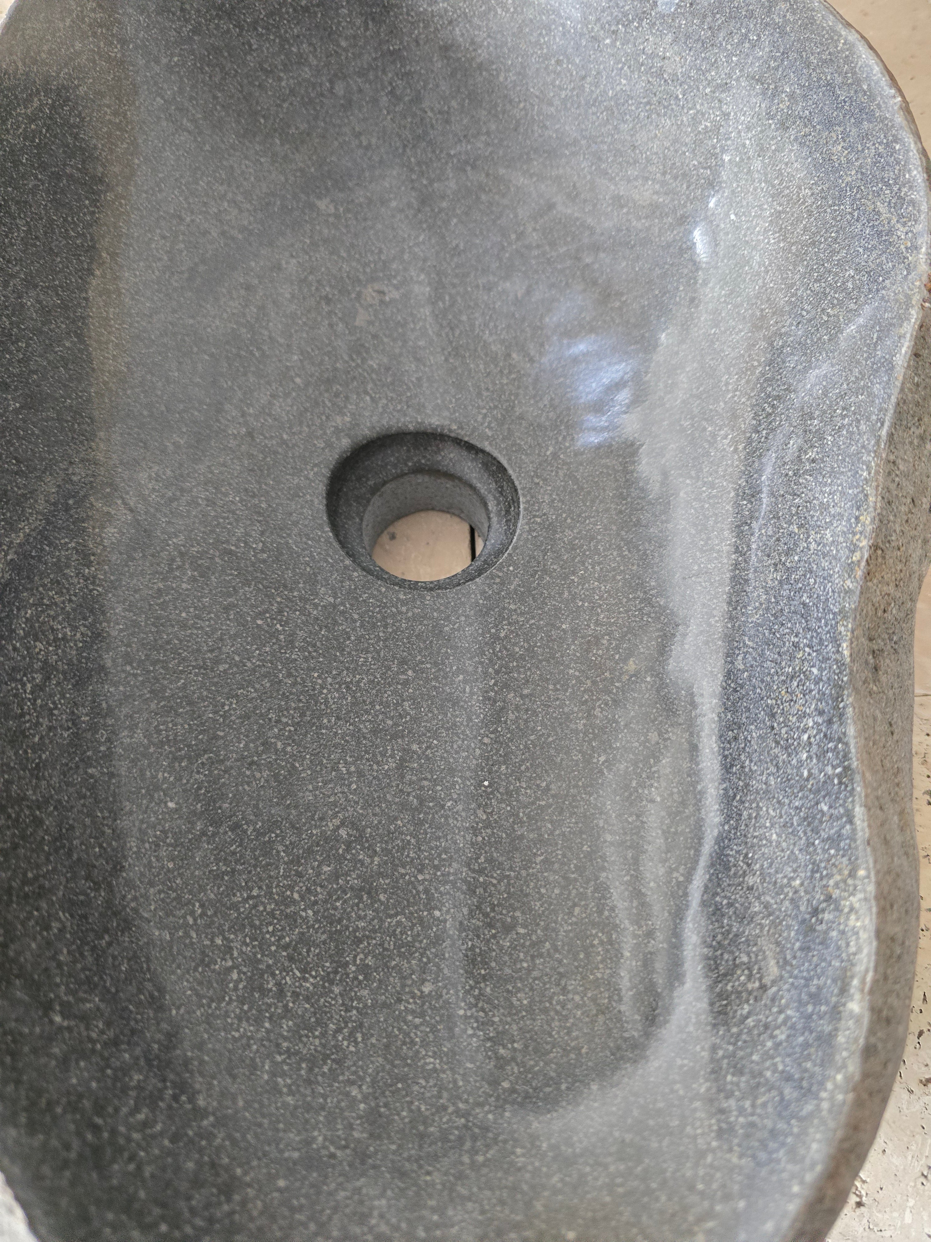 Handmade Natural Oval River Stone  Bathroom Basin  RVL 240948