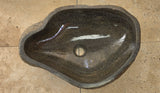 Handmade Natural Oval River Stone  Bathroom Basin  RL 25072035