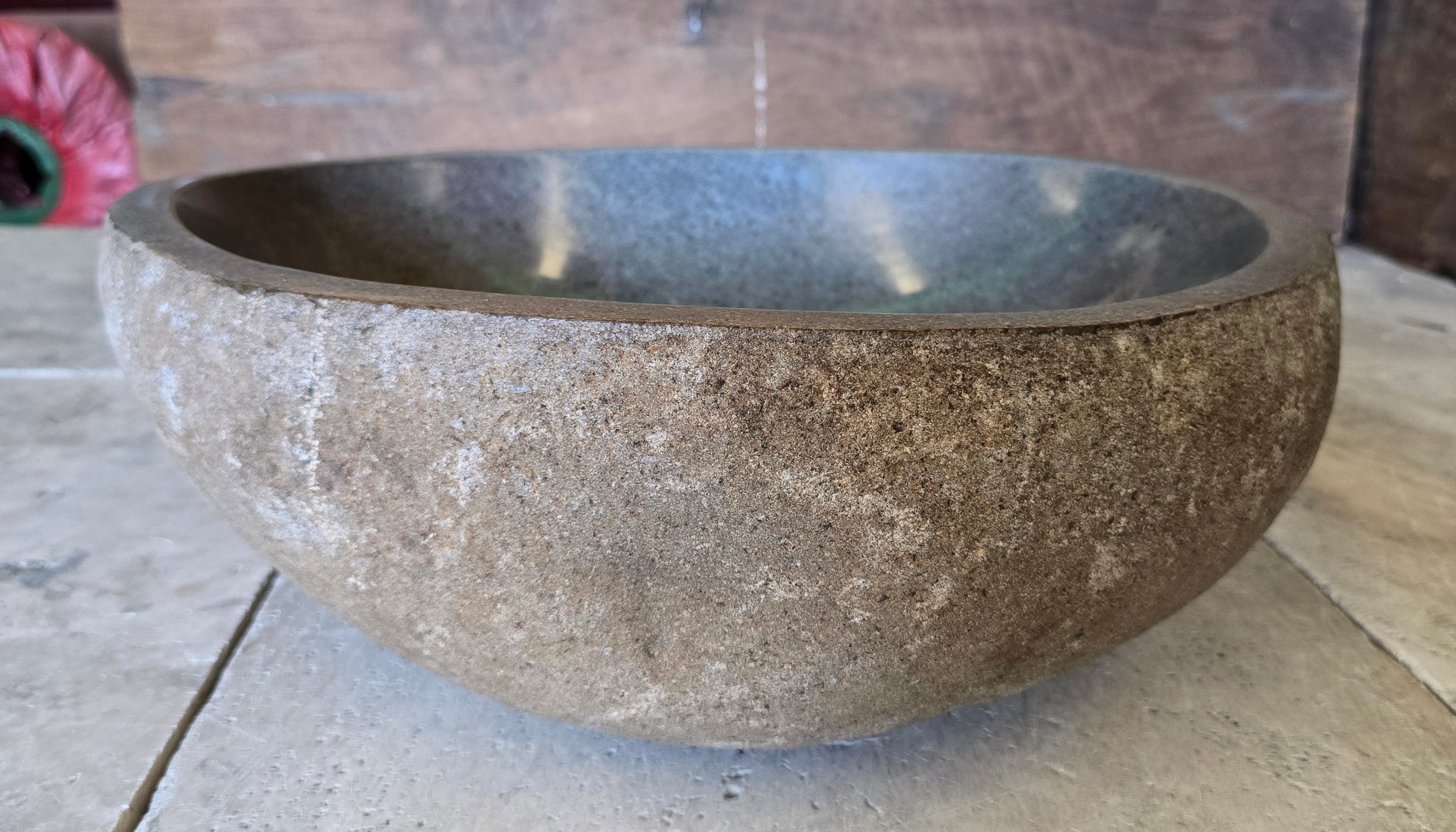 Handmade Natural Oval River Stone  Bathroom Basin  RM 2409002