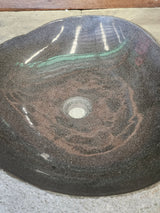 Handmade Natural Oval River Stone  Bathroom Basin  RVL 240901