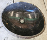 Handmade Natural Oval River Stone  Bathroom Basin  RVM 2409014