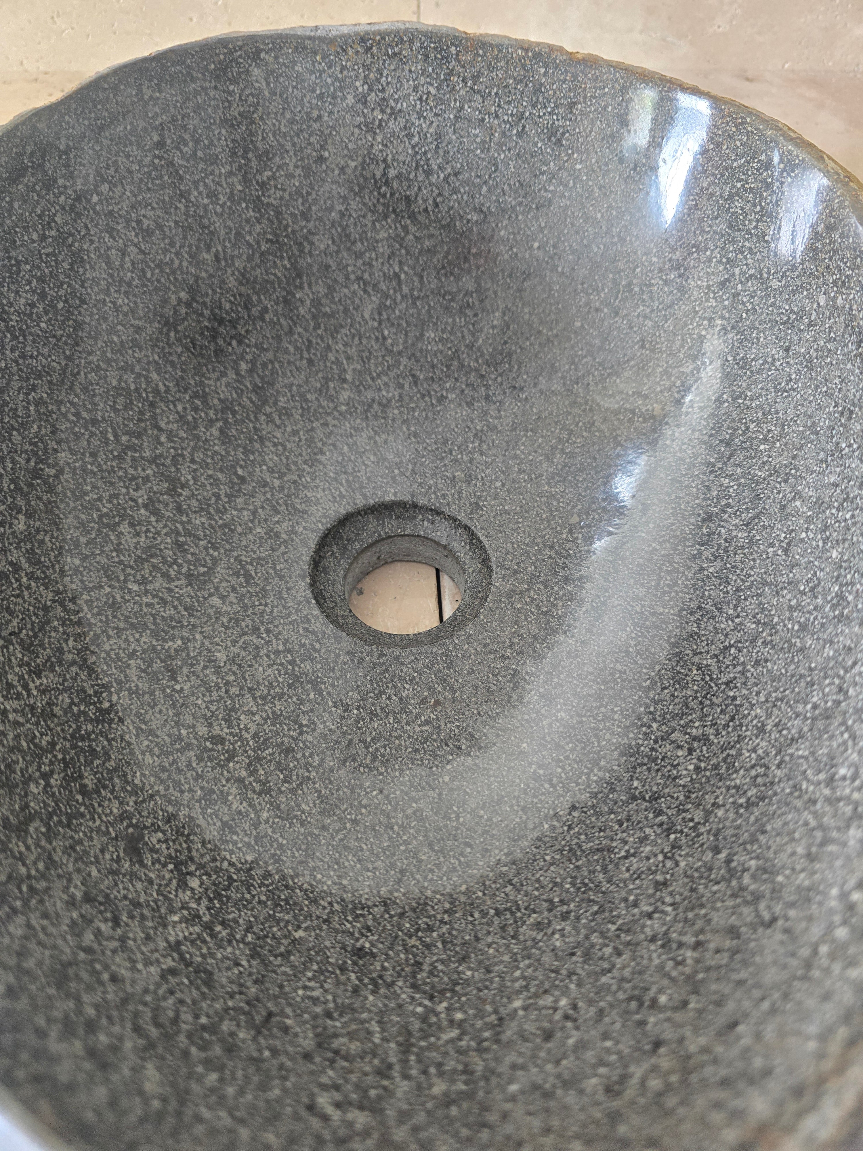 Handmade Natural Oval River Stone  Bathroom Basin  PHM 240922