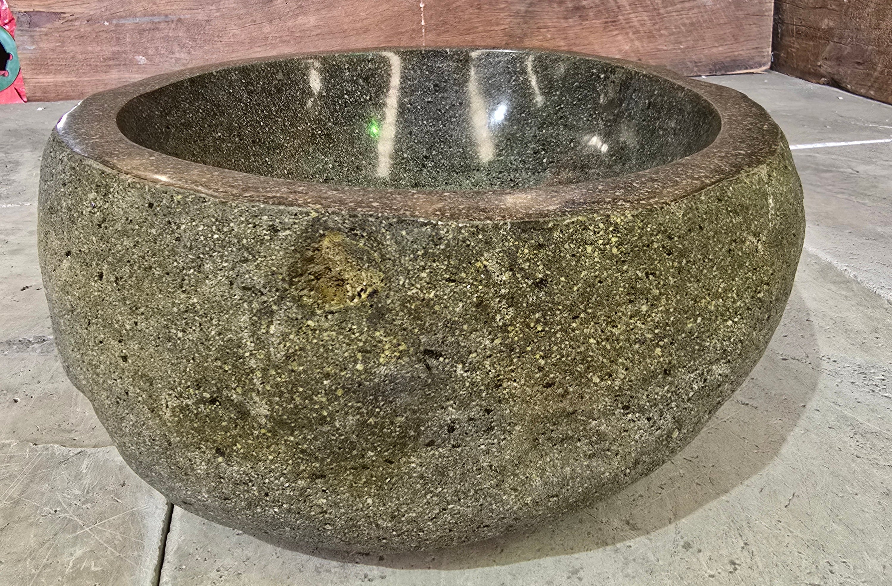 Handmade Natural Oval River Stone  Bathroom Basin  RS 2409109