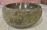 Handmade Natural Oval River Stone  Bathroom Basin  RS 2409109