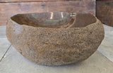 Handmade Natural Oval River Stone  Bathroom Basin  RVM 2409052