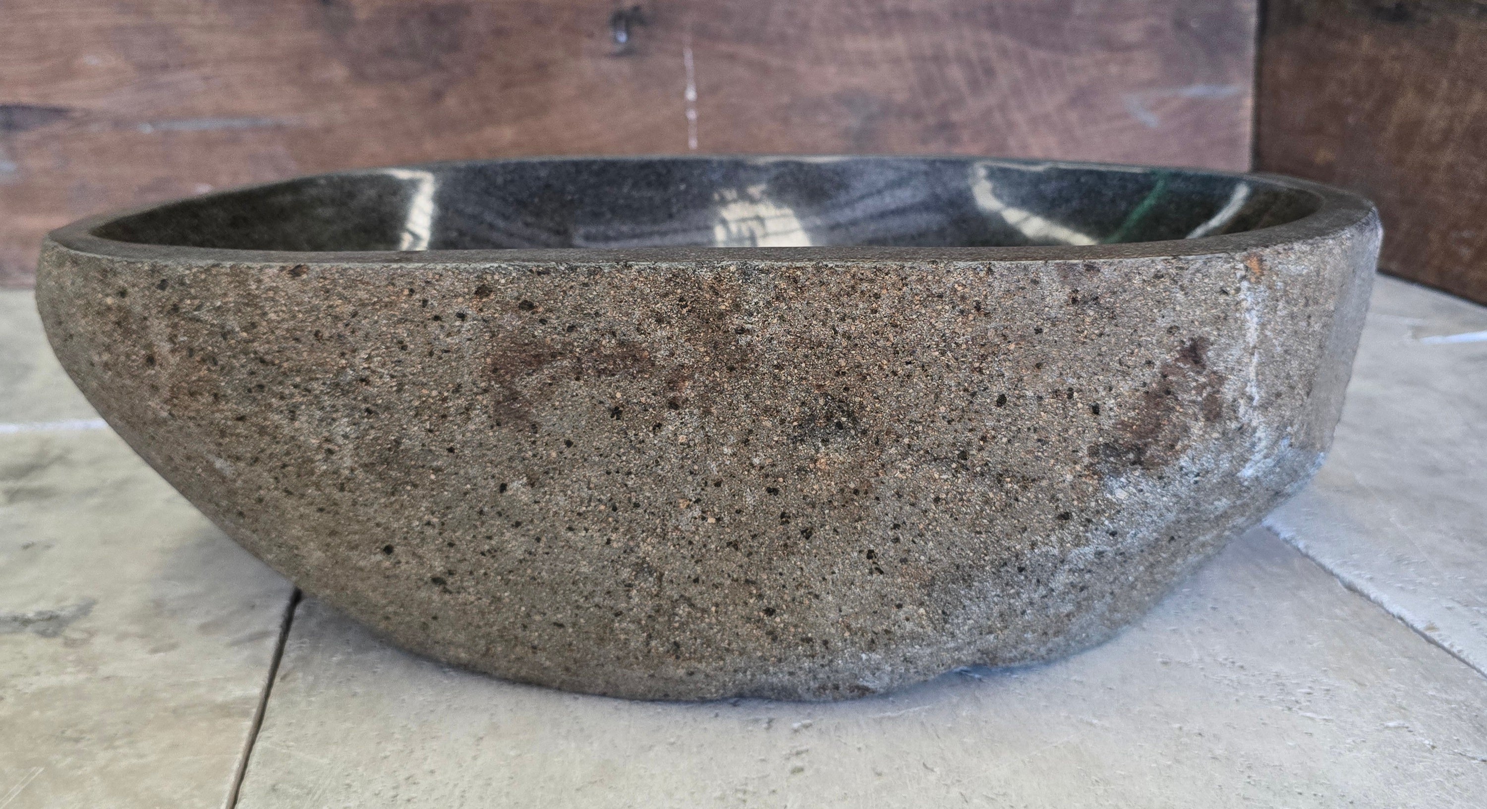 Handmade Natural Oval River Stone  Bathroom Basin  RM 2409019