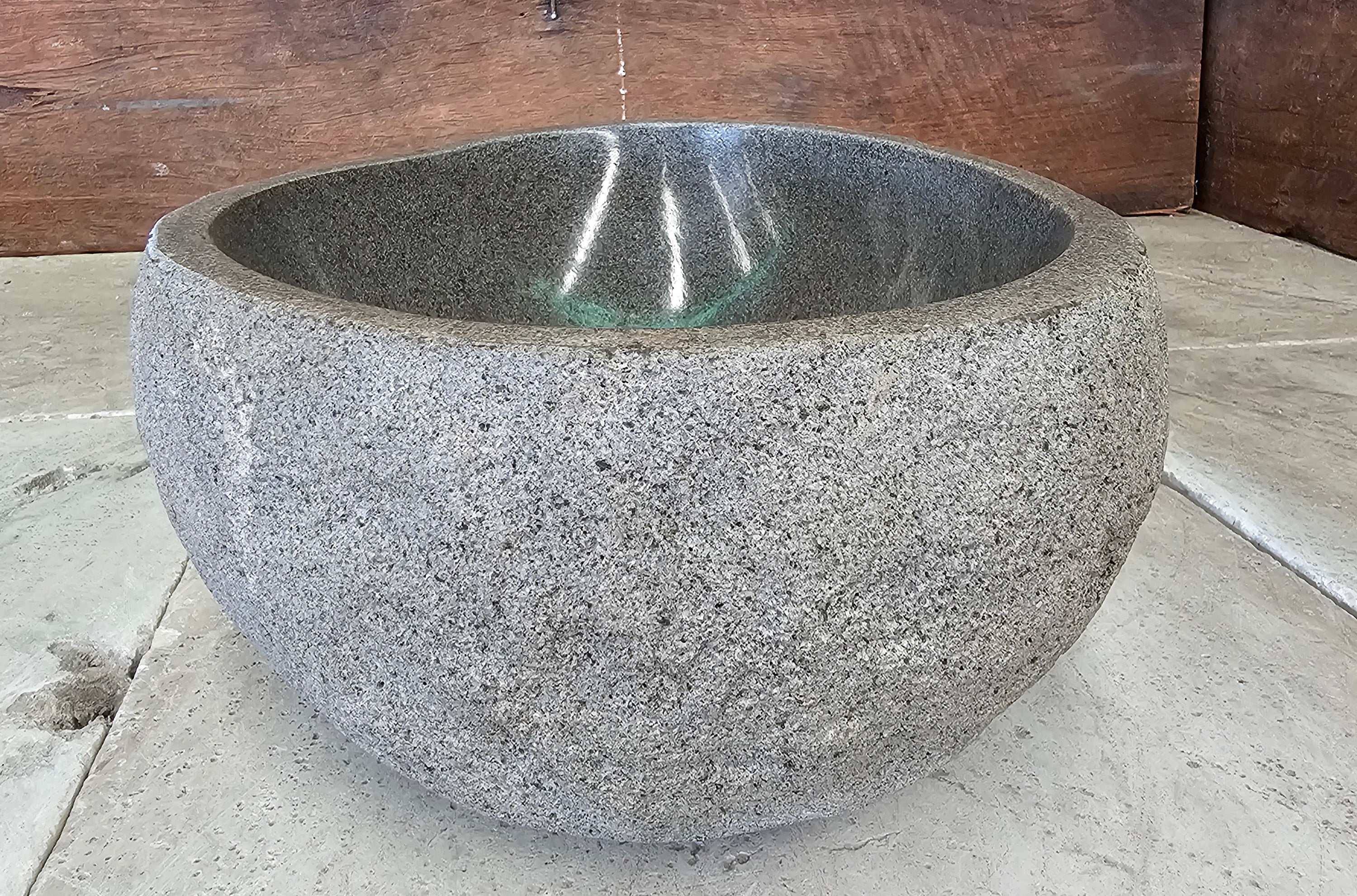 Handmade Natural Oval River Stone  Bathroom Basin  RS 2409052