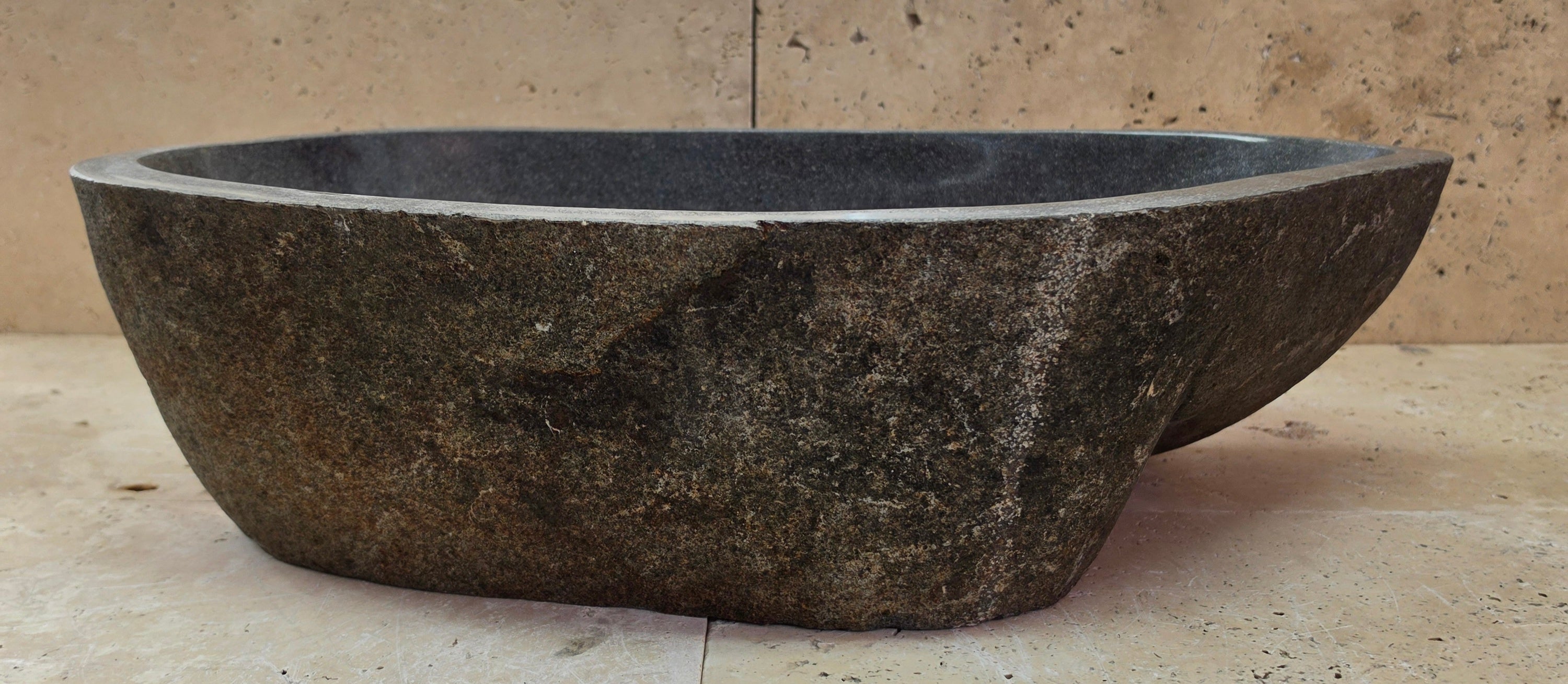 Handmade Natural Oval River Stone  Bathroom Basin  RL 25072026
