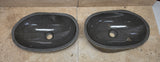 Handmade Natural Oval River Stone  Bathroom Basin TWIN SETS A & B RM 25072047