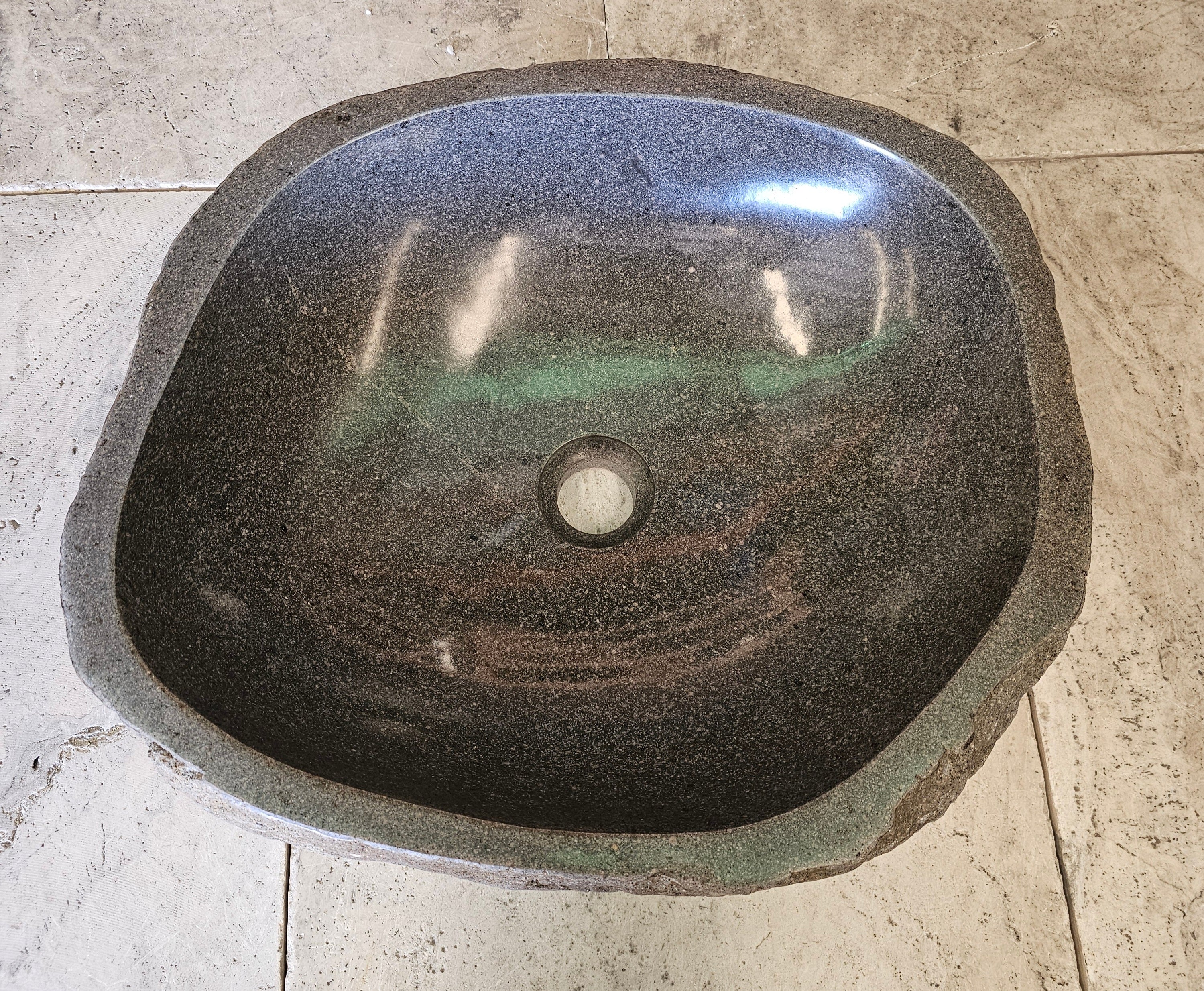 Handmade Natural Oval River Stone  Bathroom Basin  RM 2409118