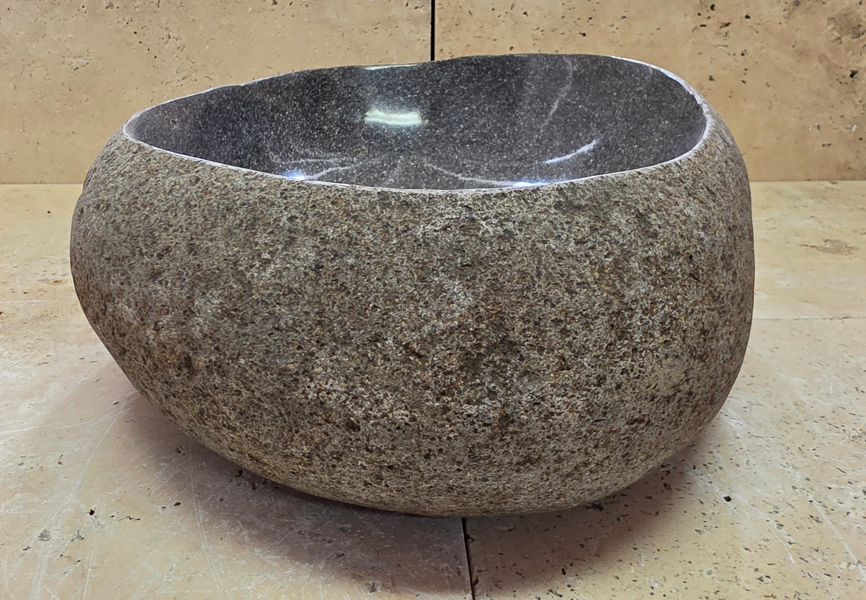 Handmade Natural Oval River Stone  Bathroom Basin  RVS 2409033