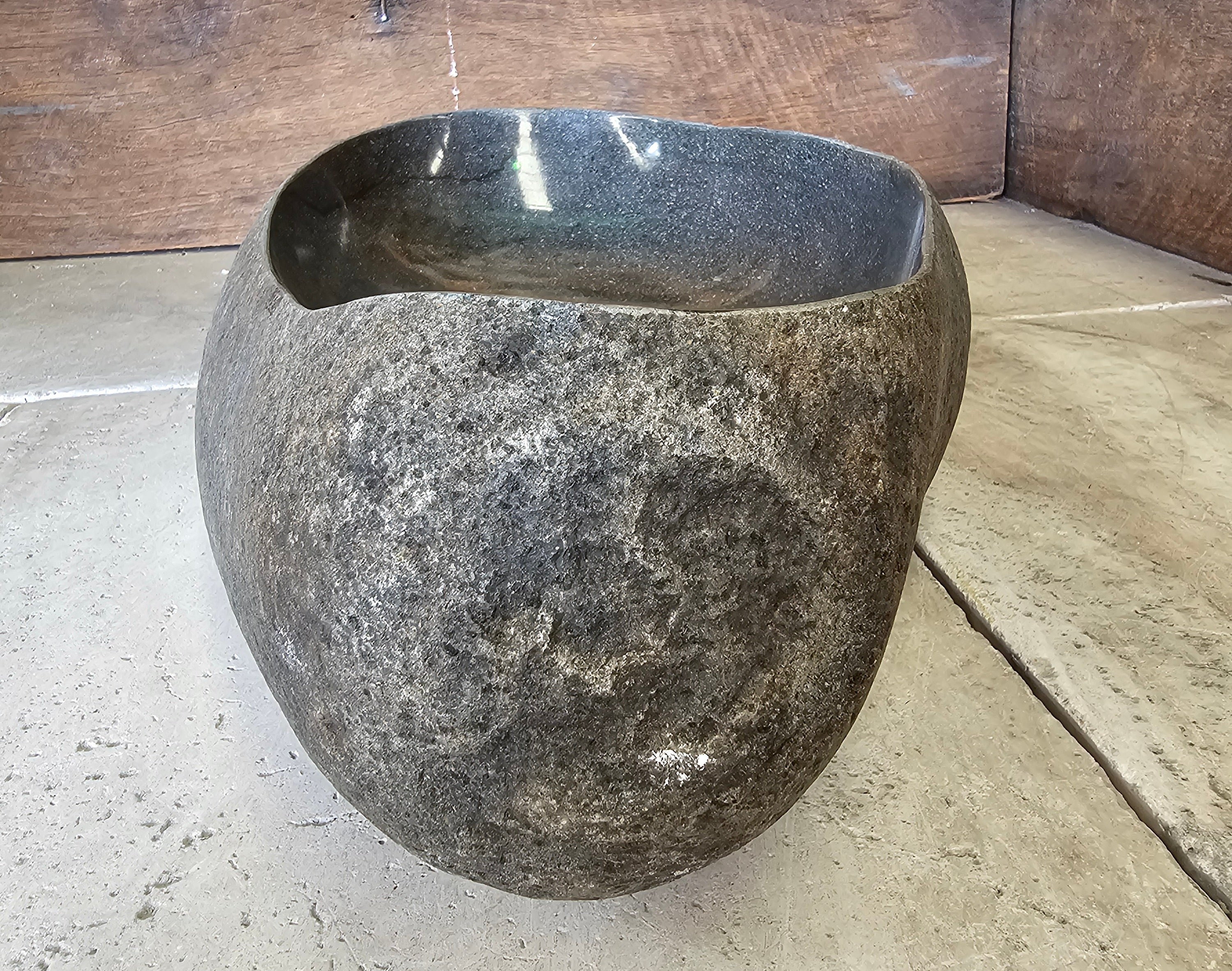 Handmade Natural Oval River Stone  Bathroom Basin  RVL 240936