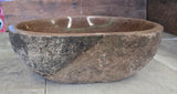 Handmade Natural Oval River Stone  Bathroom Basin  RM 2409067