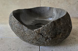 Handmade Natural Oval River Stone  Bathroom Basin  RVM 2409092