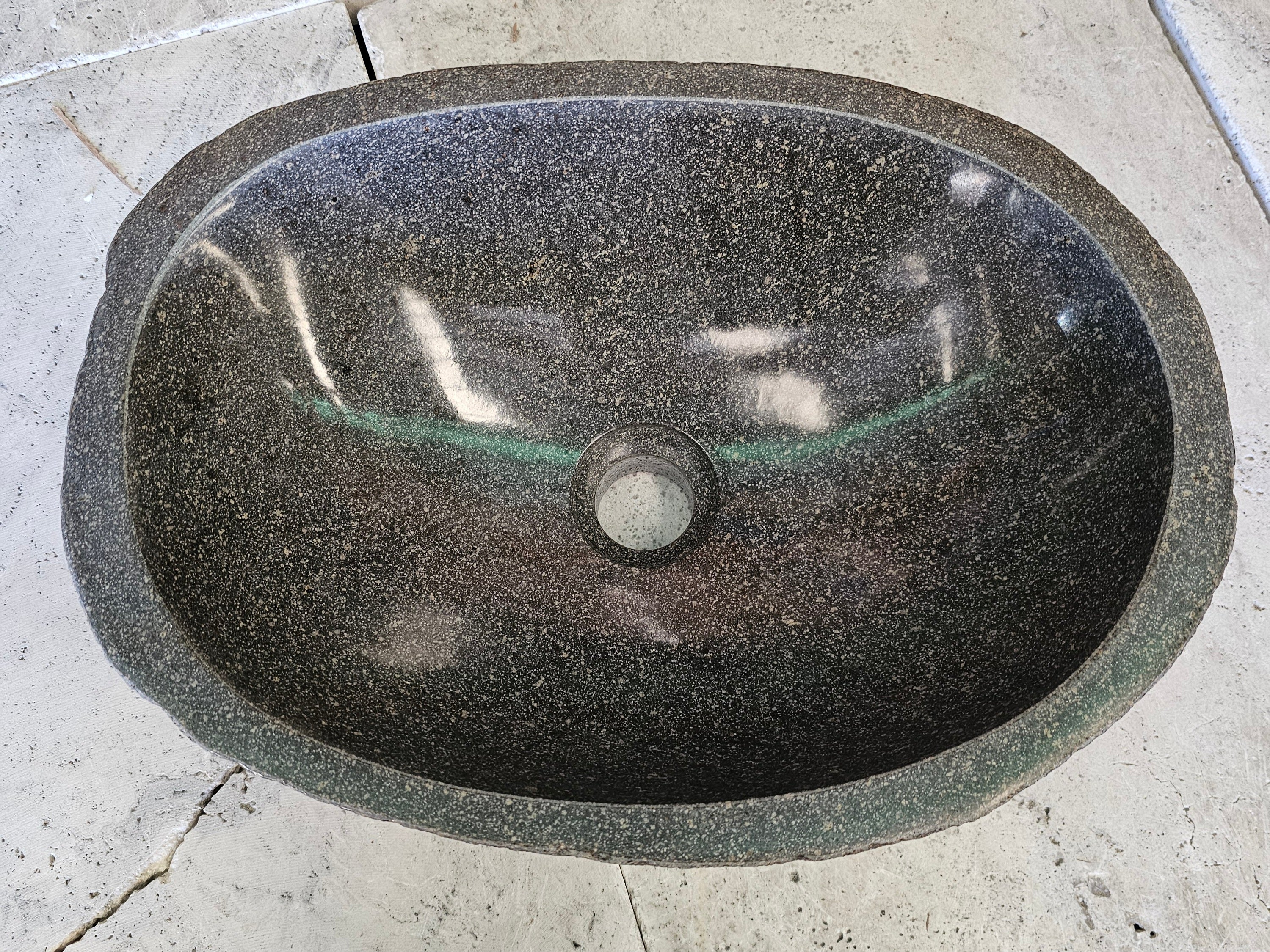 Handmade Natural Oval River Stone  Bathroom Basin  RM 2409062