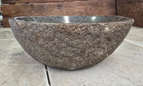 Handmade Natural Oval River Stone  Bathroom Basin  RS 2409073