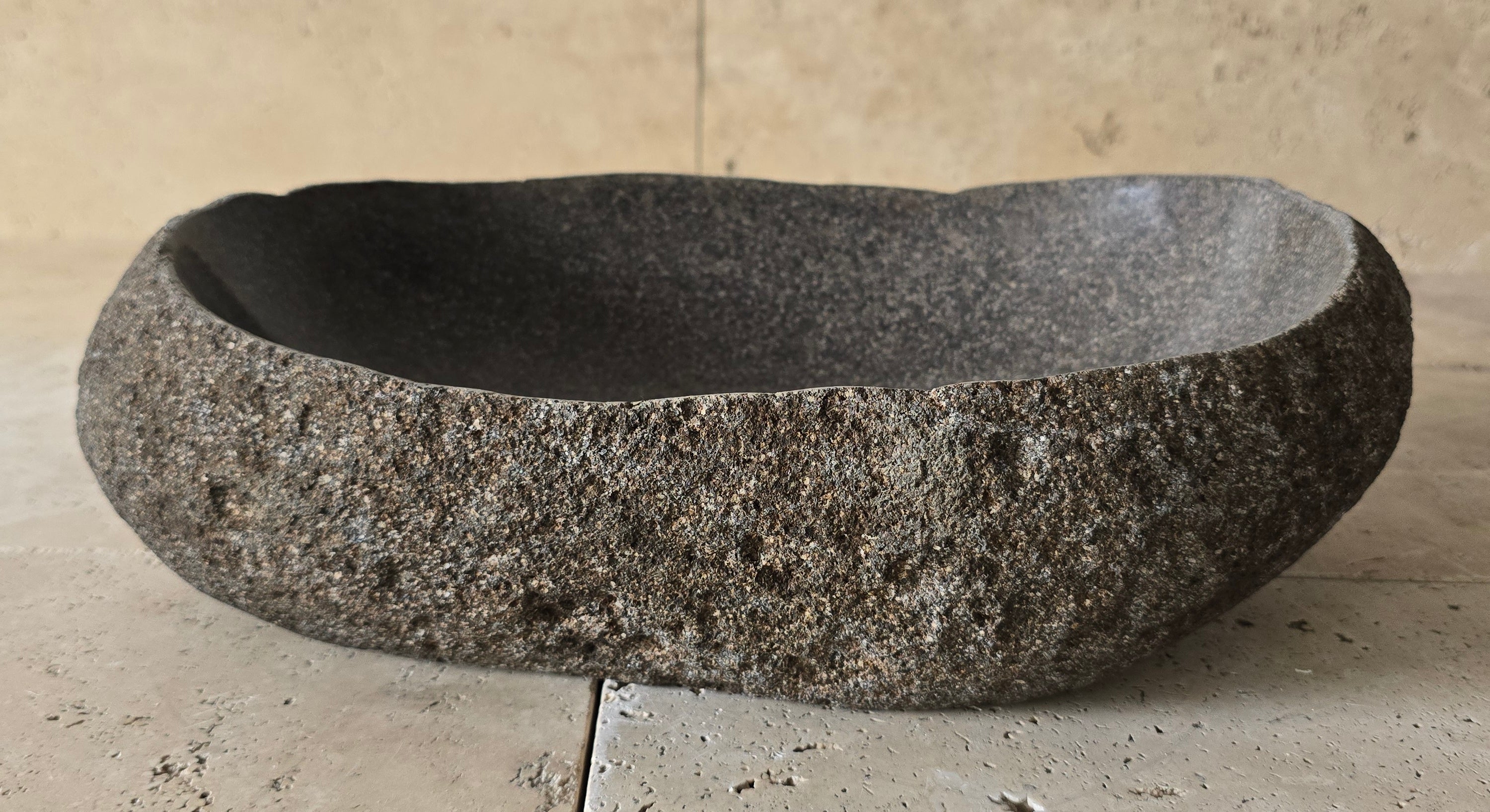 Handmade Natural Oval River Stone  Bathroom Basin  RVM 2409085