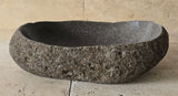 Handmade Natural Oval River Stone  Bathroom Basin  RVM 2409085