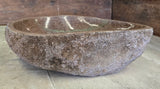Handmade Natural Oval River Stone  Bathroom Basin  RL 240947