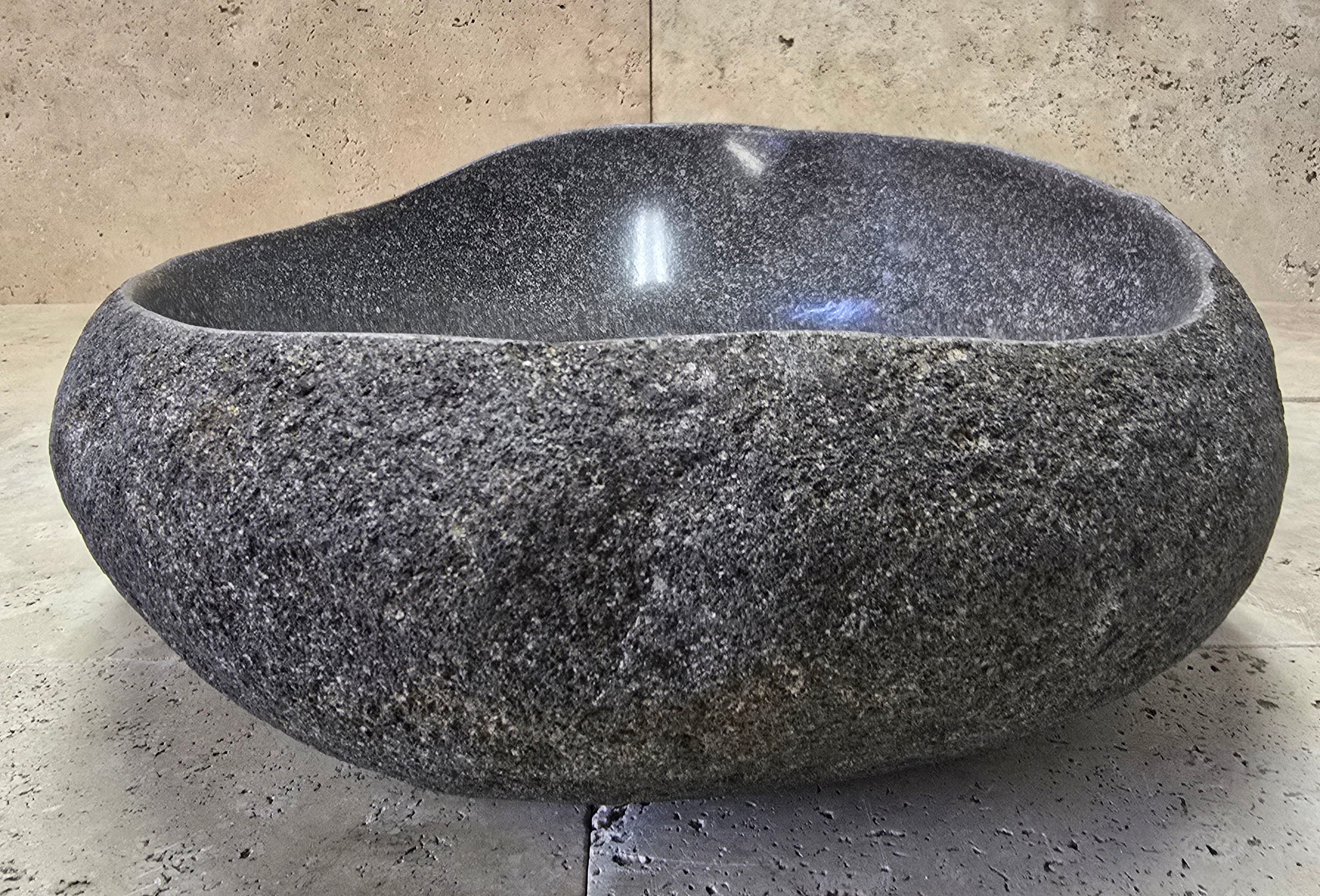 Handmade Natural Oval River Stone  Bathroom Basin  RVM 2409076