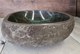 Handmade Natural Oval River Stone  Bathroom Basin  RM 2409105