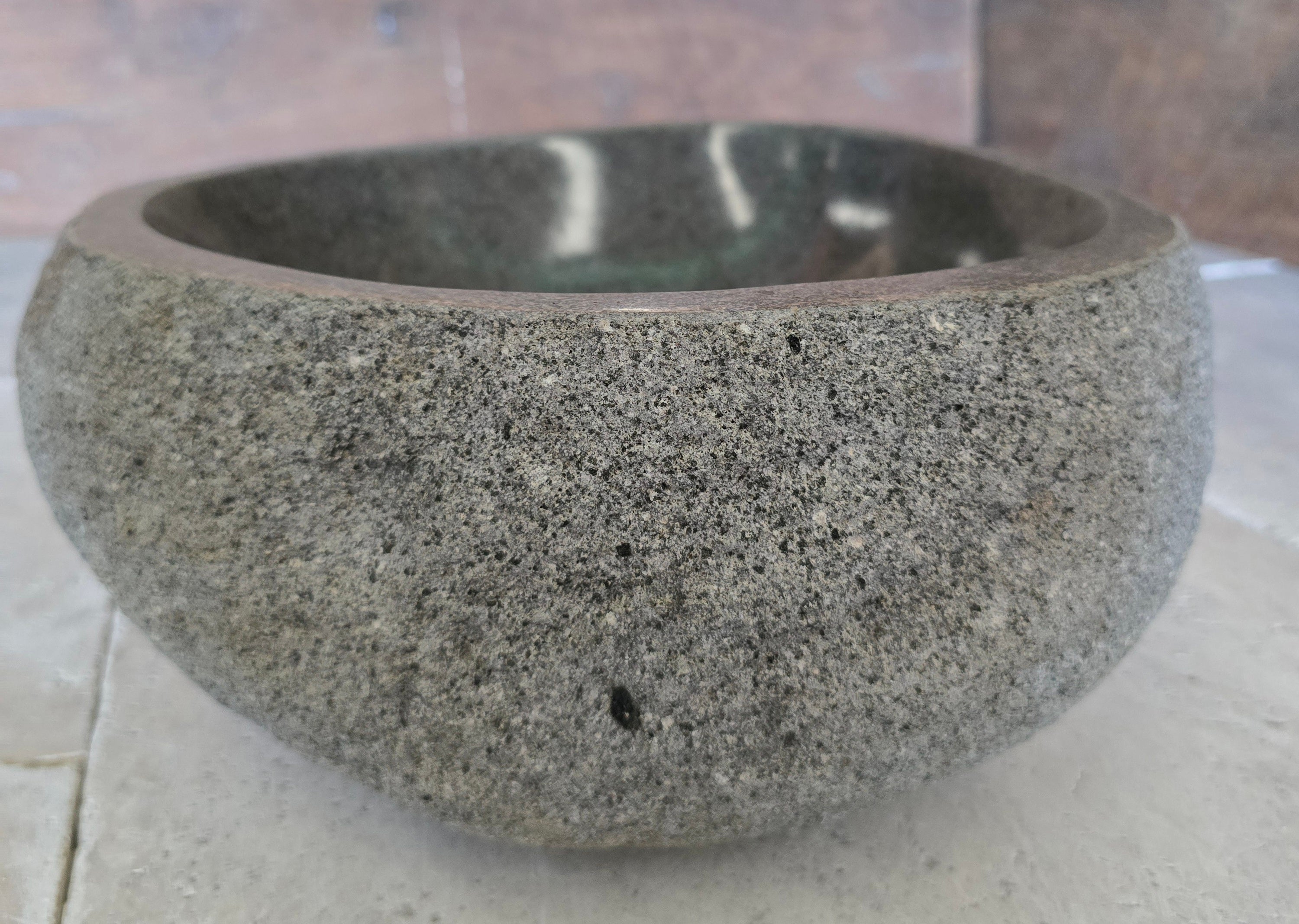 Handmade Natural Oval River Stone  Bathroom Basin  RS 2409087
