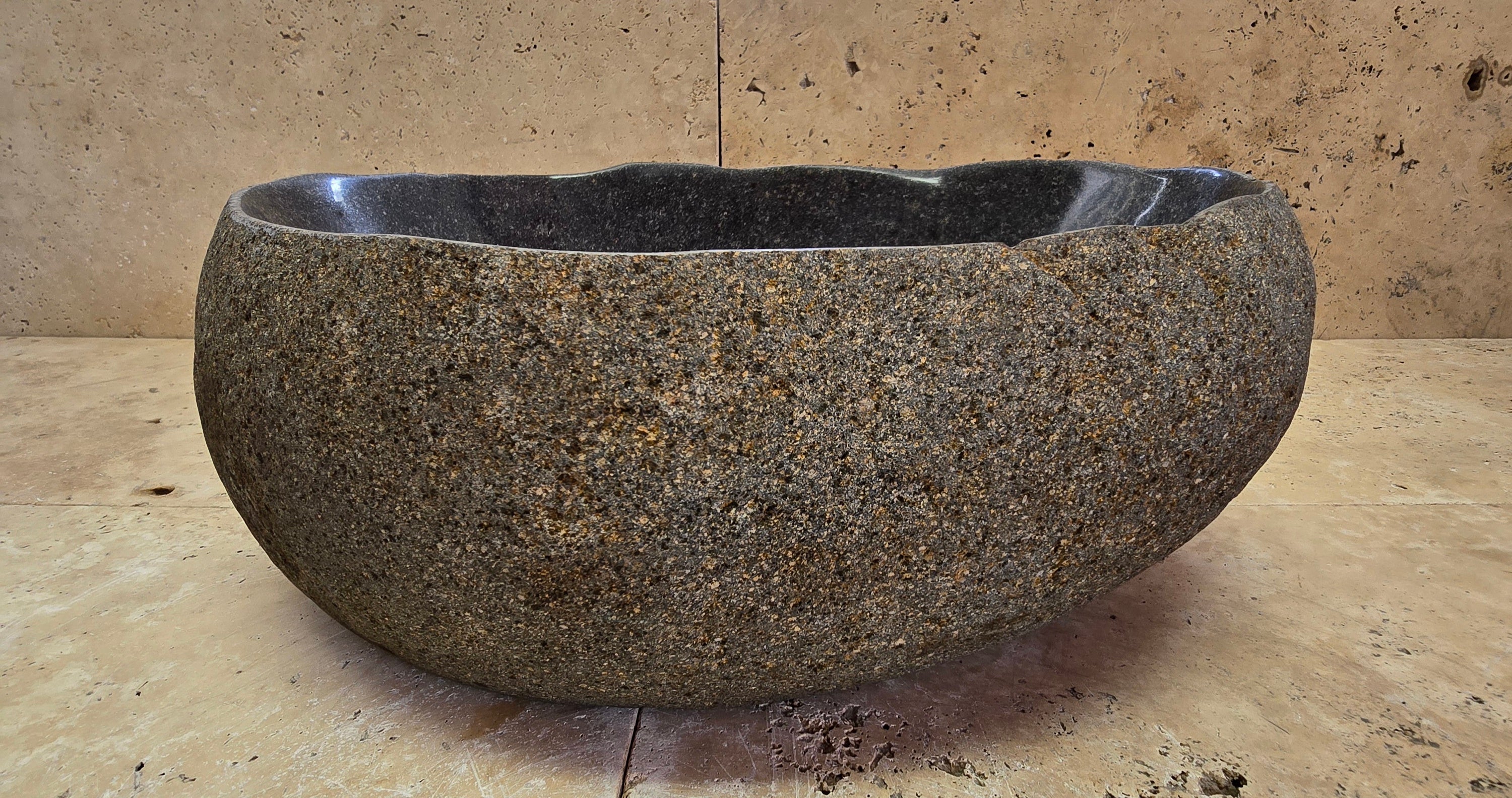 Handmade Natural Oval River Stone  Bathroom Basin  RVS 2409024