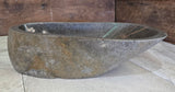 Handmade Natural Oval River Stone  Bathroom Basin  RL 240937