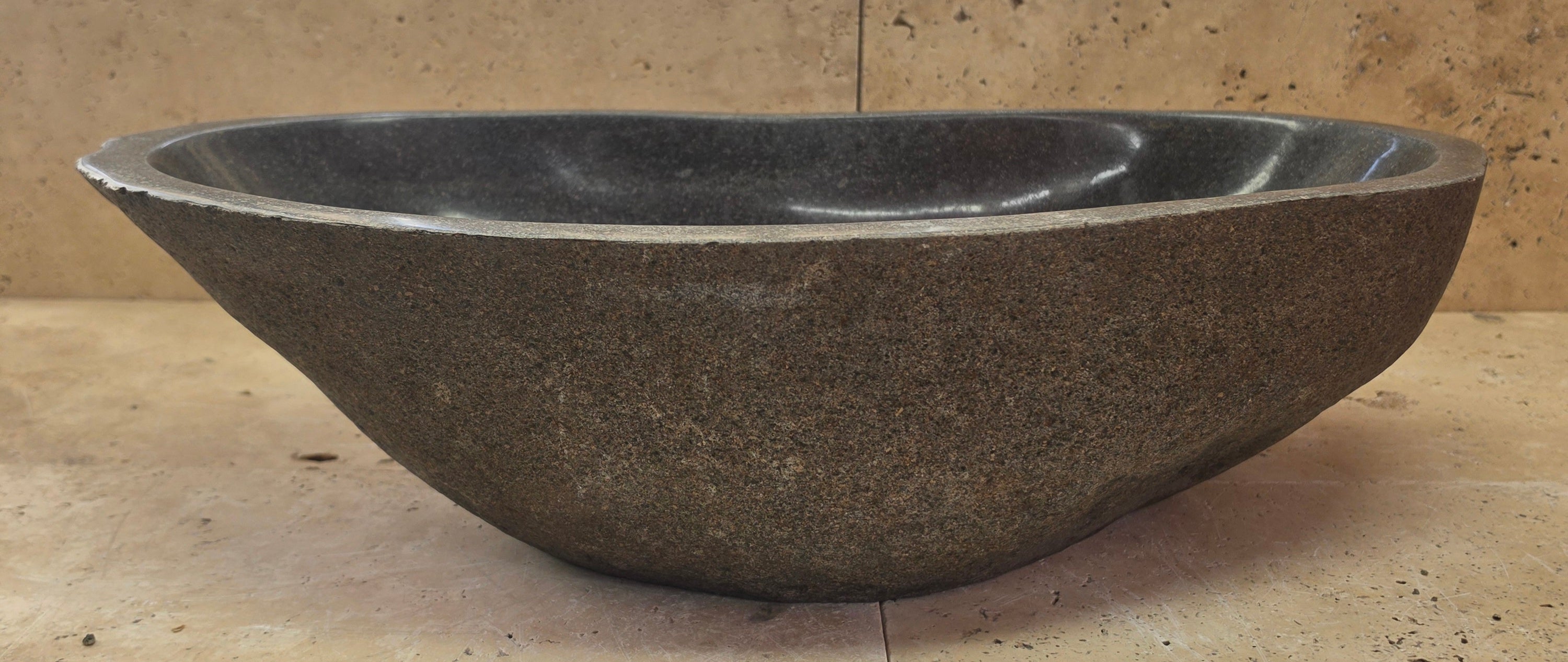 Handmade Natural Oval River Stone  Bathroom Basin  RL 25072051