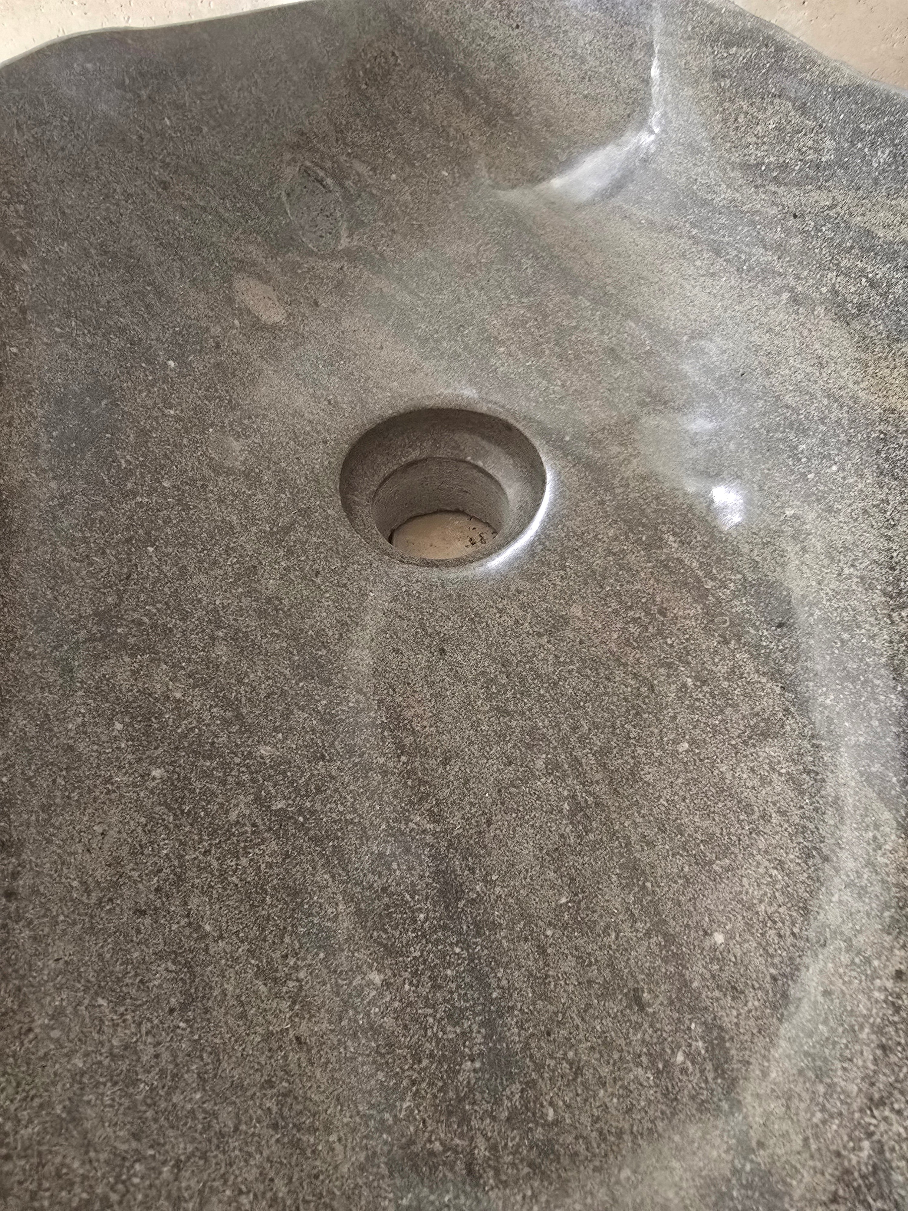 Handmade Natural Oval River Stone  Bathroom Basin  PHL 240921
