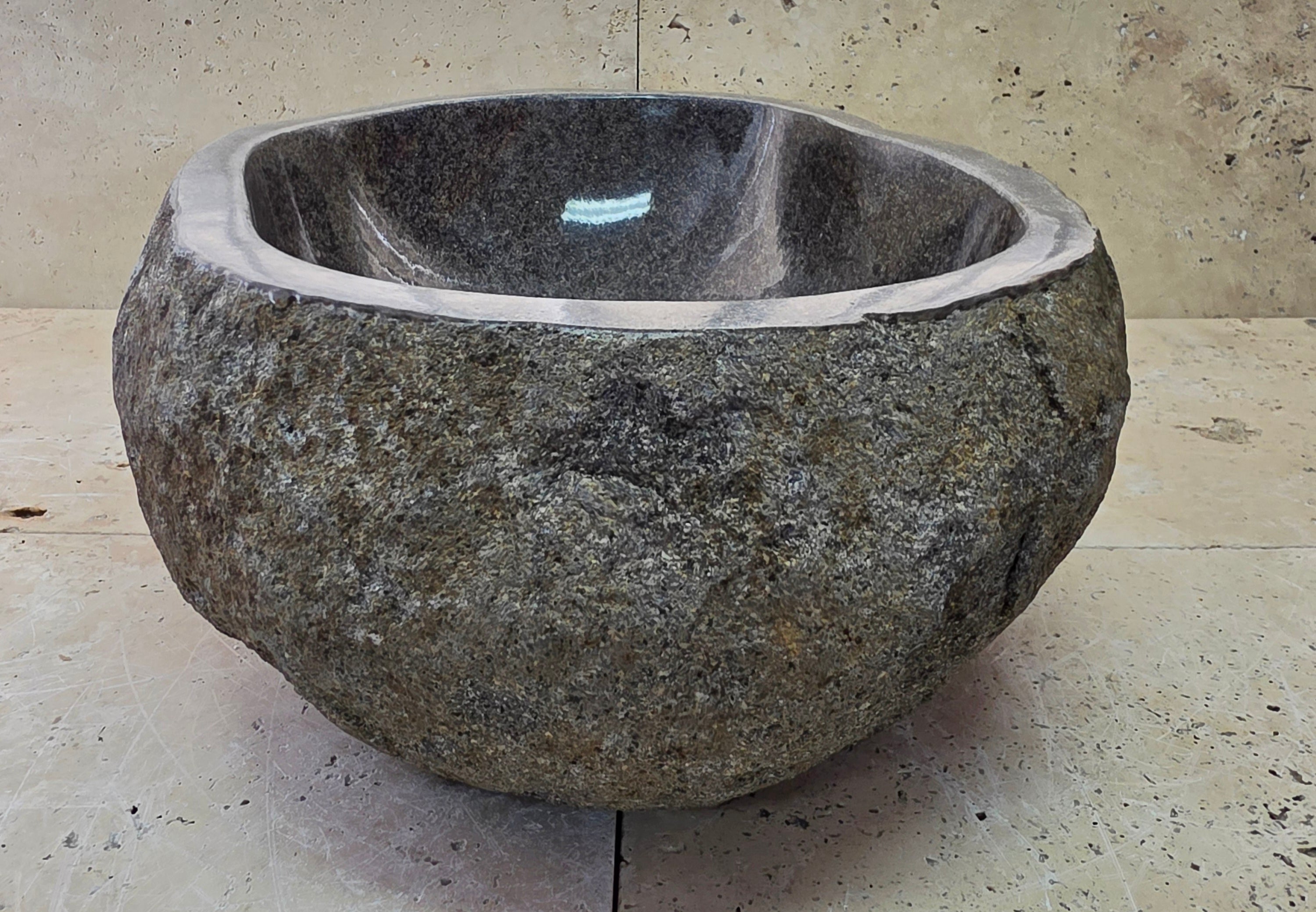 Handmade Natural Oval River Stone  Bathroom Basin  RS 25072013