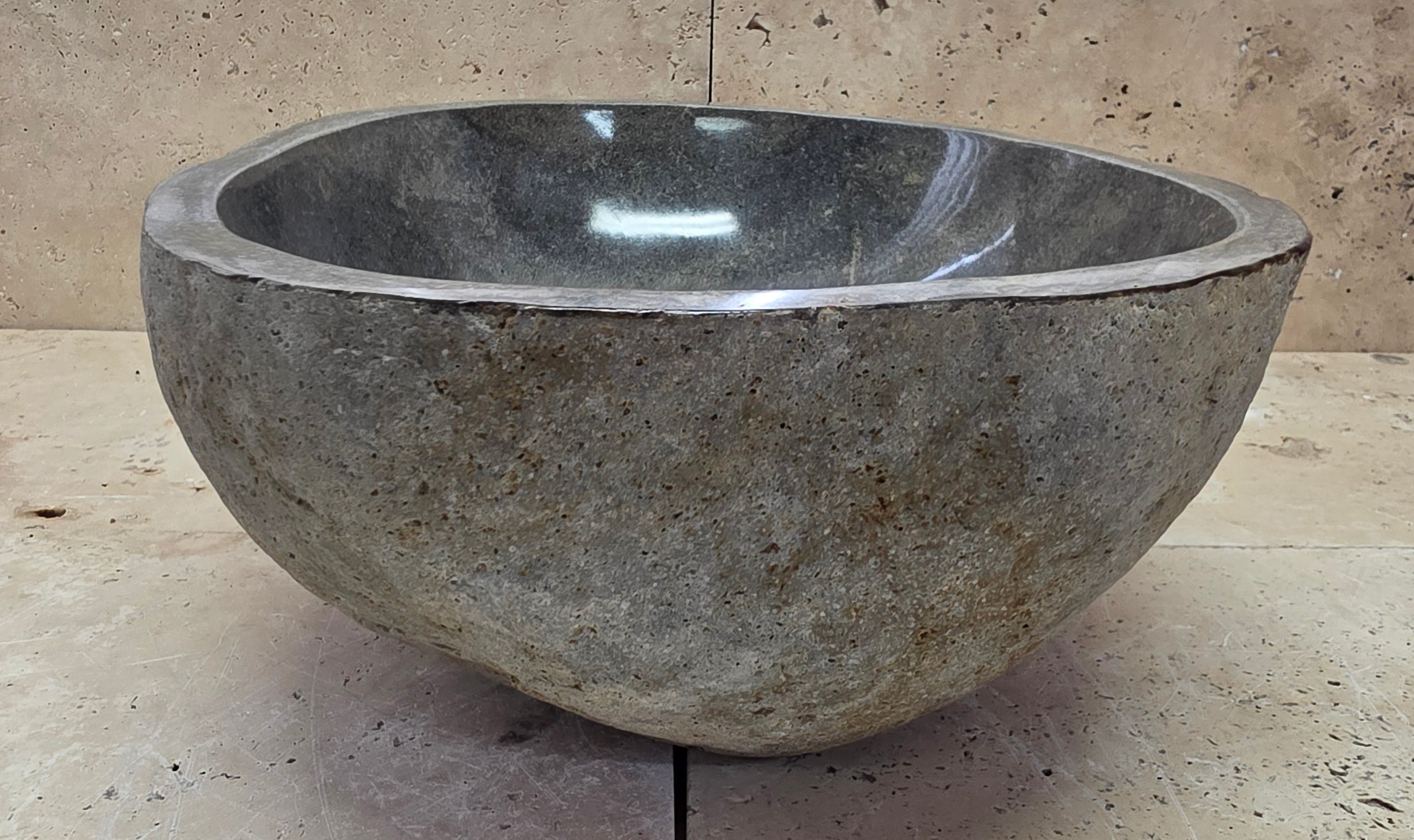 Handmade Natural Oval River Stone  Bathroom Basin  RM 2409145