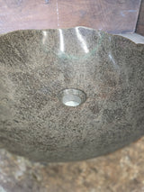 Handmade Natural Oval River Stone  Bathroom Basin  RVM 2409044