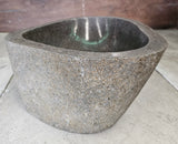 Handmade Natural Oval River Stone  Bathroom Basin  RS 2409148