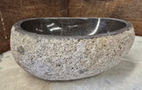 Handmade Natural Oval River Stone  Bathroom Basin  RS 2409018