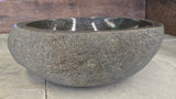 Handmade Natural Oval River Stone  Bathroom Basin  RS 2409108
