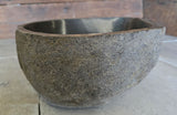 Handmade Natural Oval River Stone  Bathroom Basin  RS 2409053