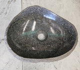 Handmade Natural Oval River Stone  Bathroom Basin  RS 2409064