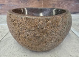 Handmade Natural Oval River Stone  Bathroom Basin  RS 2409005