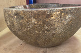 Handmade Natural Oval River Stone  Bathroom Basin TWIN SETS A & B RM 25072001